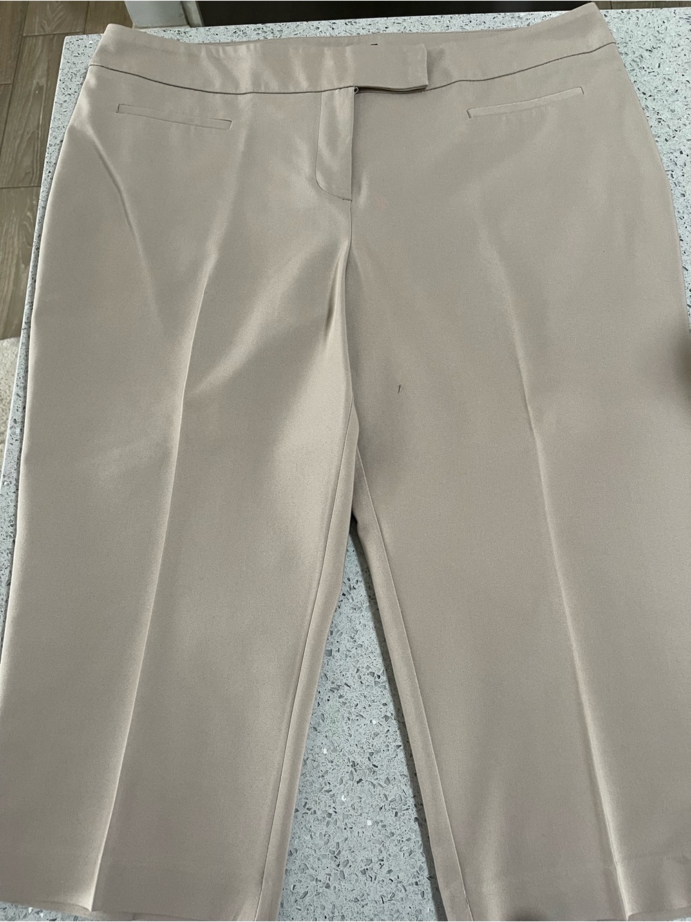 Apt. 9 Woman’s Tan Dress Capris Pants - Sleek Mid-Rise Capri Trousers - Size 16P